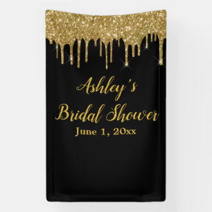 Black Gold Brautparty Background Foto Prop Banner