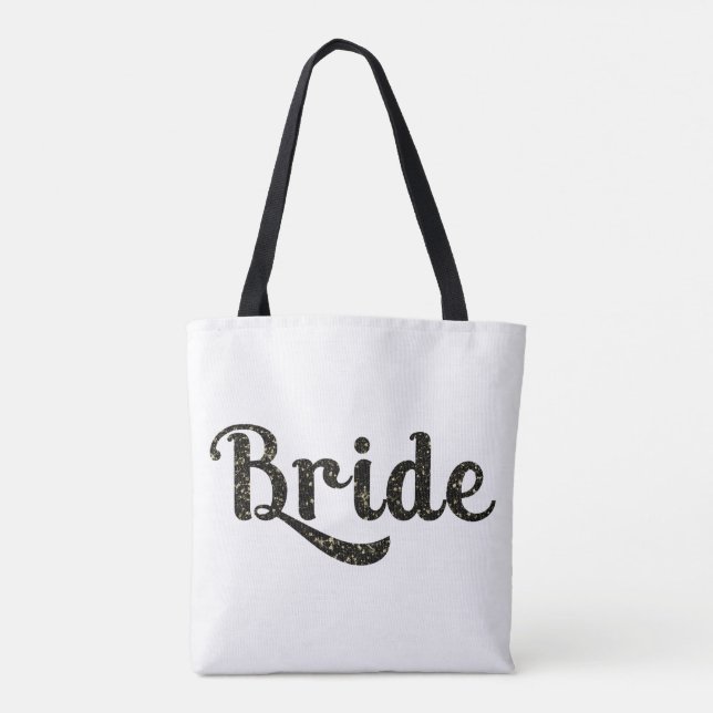 Black Gold Bride Retro Typ Grafik Mode (Rückseite)