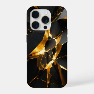 Black Gold Bruch Luxus iPhone 16 Hülle iPhone 15 Pro Hülle