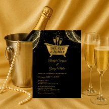 Black Gold Brunch & Bubbly Wedding