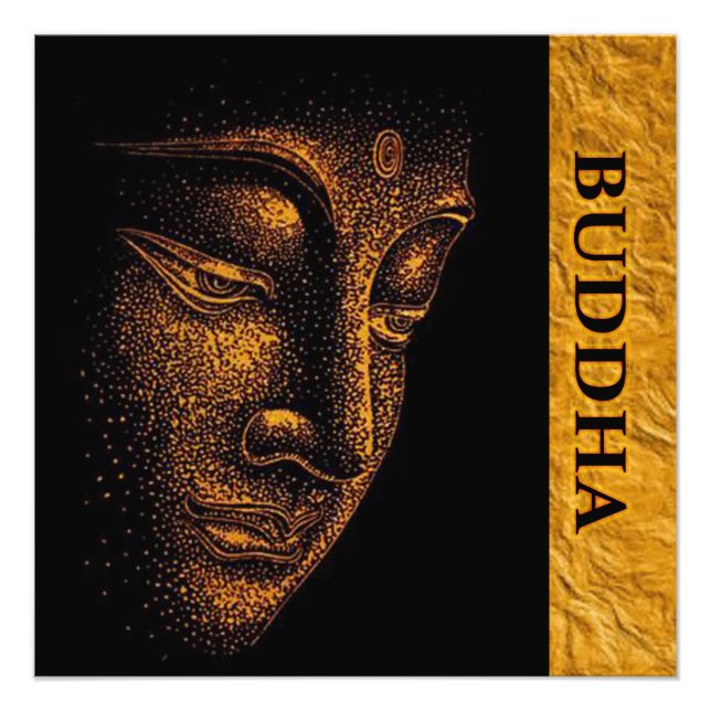 Black Gold Buddha Fotodruck (Vorne)
