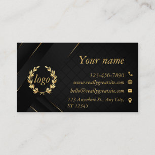 Black Gold Business Card Visitenkarte