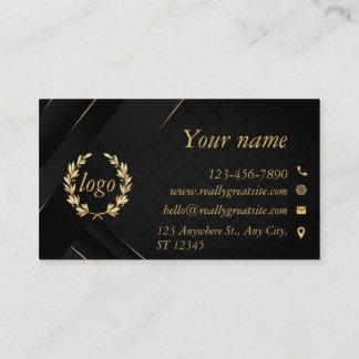 Black Gold Business Card Visitenkarte