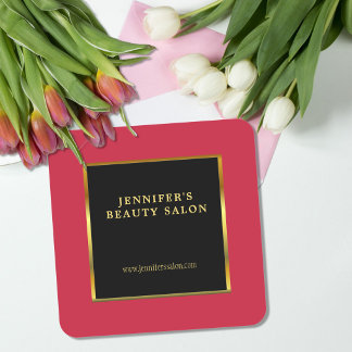 Black gold cardinal red promotional professional quadratischer aufkleber