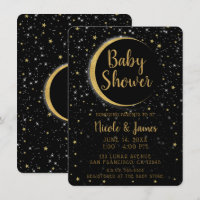 Black Gold Celestial Moon Magic Stars Kinderdusche