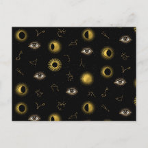 Black Gold Celestial Sun & Moon Zodiac Eye