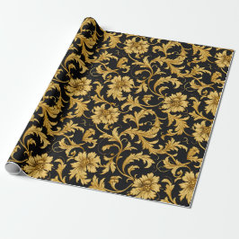 Black Gold Class Elegantes Muster Geschenkpapier