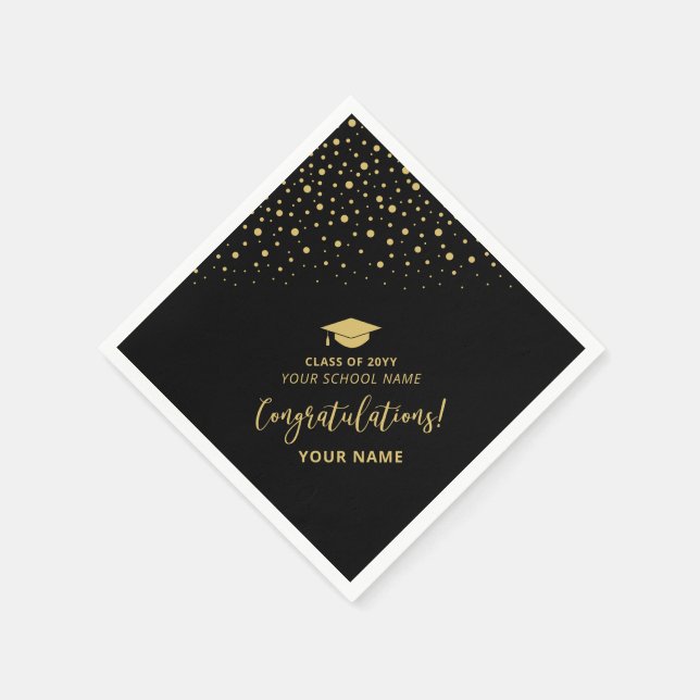 Black Gold Class Party Serviette (Ecke)