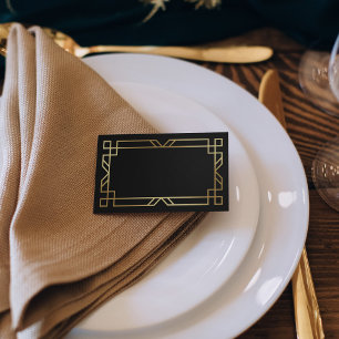 Black Gold Classic Rahmen Wedding Names Platzkarte