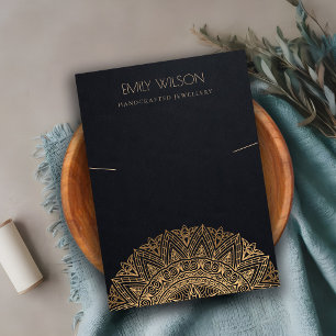BLACK GOLD CLASSIC VERZIERT MANDALA NECKLACE DISPL VISITENKARTE