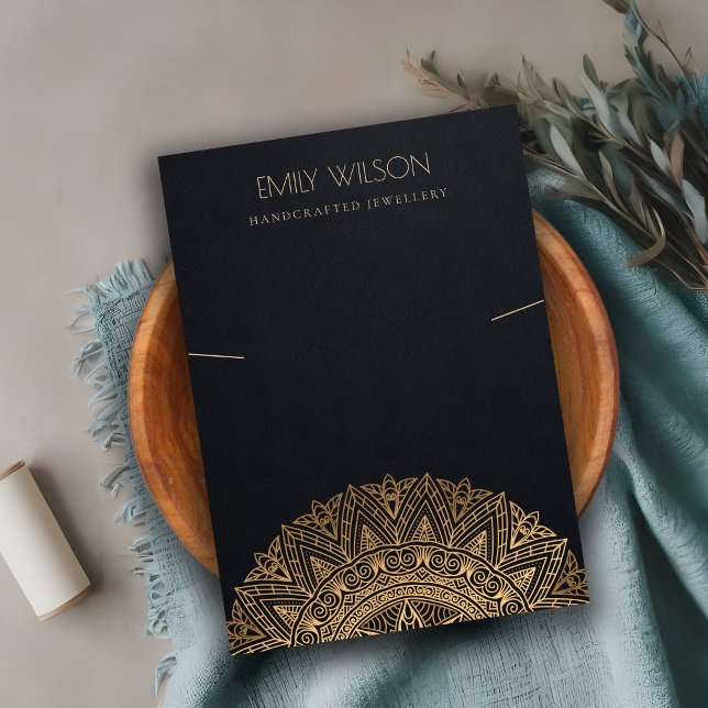 BLACK GOLD CLASSIC VERZIERT MANDALA NECKLACE DISPL VISITENKARTE (Von Creator hochgeladen)