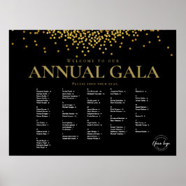 Black Gold Confetti Company Veranstaltungsdiagramm Poster