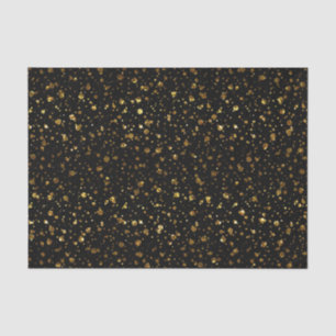 Black Gold Confetti Dots Elegantes Glam Seidenpapier