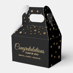 Black Gold Congratulation Class Abschluss Geschenkschachtel