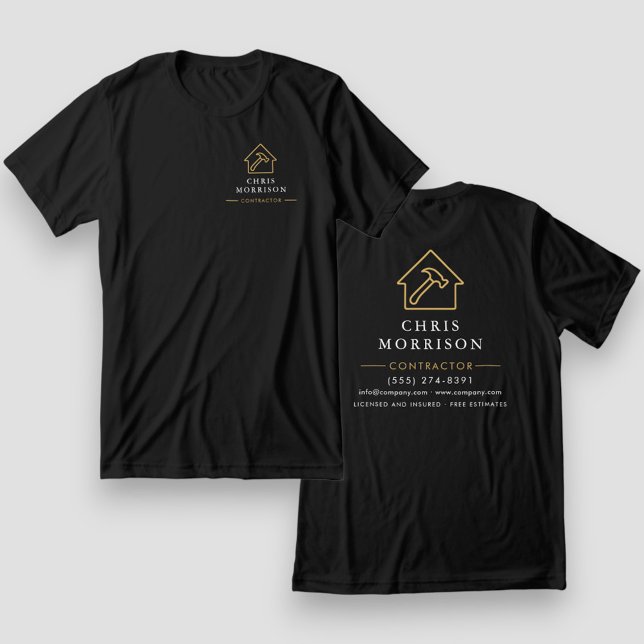 Black Gold Contractor Home Repair Tri-Blend Shirt (Von Creator hochgeladen)
