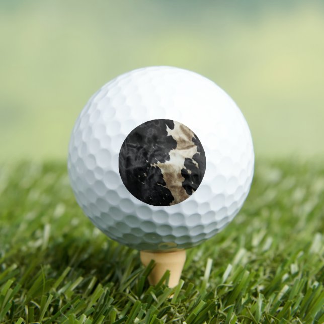 Black Gold Creme Western Cowhide Golfball (Insitu T-Shirt)