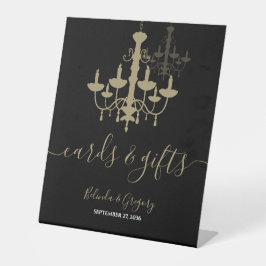 Black Gold Cronier Wedding Cards & Gifts Sockelschild