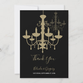 Black Gold Cronier Wedding Dankeschön Card Dankeskarte