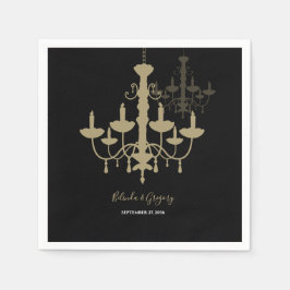 Black Gold Cronier Wedding Serviette