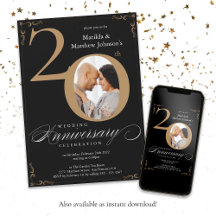 Black Gold Custom 20. Hochzeitstag