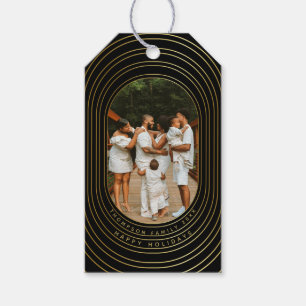 Black Gold Custom Foto Family Weihnachten Geschenkanhänger