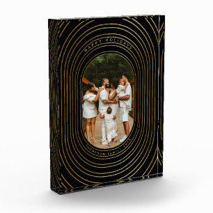 Black Gold Custom Foto Family Weihnachtsblock
