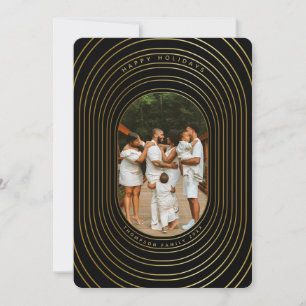 Black Gold Custom Foto Family Weihnachtskarte