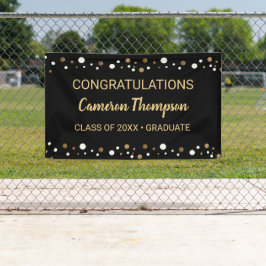 Black Gold Custom Herzlichen Glückwunsch Abschluss Banner