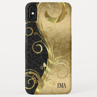 Black Gold Damask Gold Wirbel Case-Mate iPhone Hülle