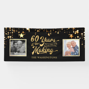 Black & Gold Dann & Jetzt Fotos zum 60. Jahrestag Banner