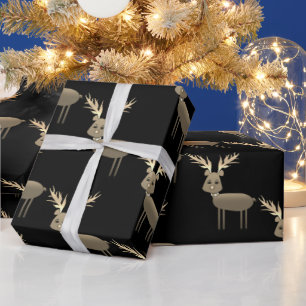 Black & Gold Dealer Weihnachtszettel Geschenkpapier