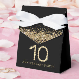 Black & Gold Diamond 10th Anniversary gift Geschenkschachtel