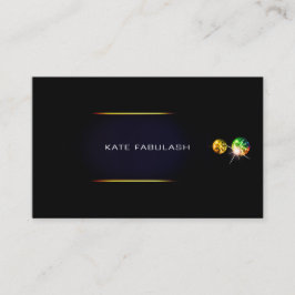 Black Gold Diamond Fashion Stylist Crystals VIP Visitenkarte