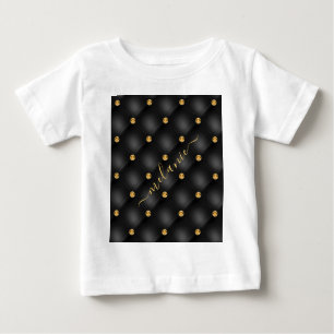Black Gold Diamond Tufted Individuelle Name Baby T Baby T-shirt