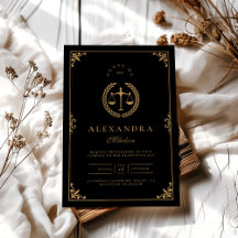 Black Gold EleganLaw School Abschluss