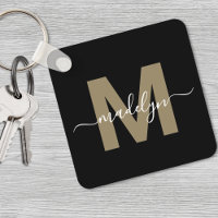 Black Gold Eleganname Monogram