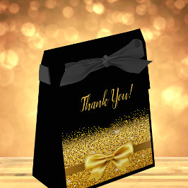 Black gold elegant Danke Geschenkschachtel