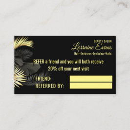 Black Gold Elegant Empfehlungskarte
