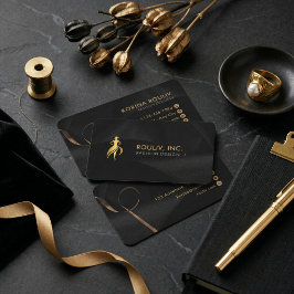 Black Gold Elegant Fashion Designer Boutique  Visitenkarte