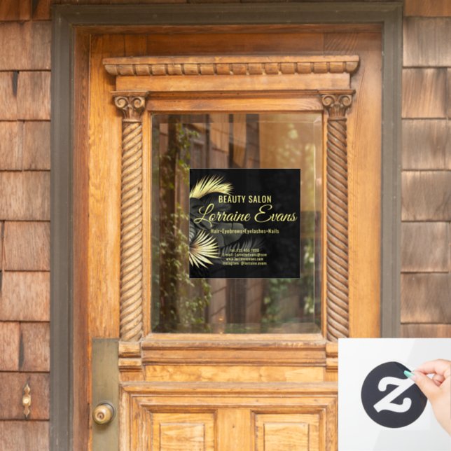 Black Gold Elegant Fensteraufkleber (Haustür)