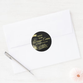 Black Gold Elegant Runder Aufkleber