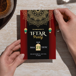 Black Gold Elegante Ramadan Iftar Party Einladung