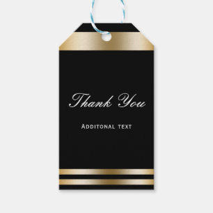 Black Gold Elegante Verlobung Event Gastgeschenk H Geschenkanhänger