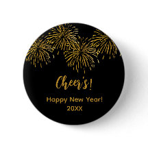 Black Gold Fireworks Frohes Neues Jahr Party