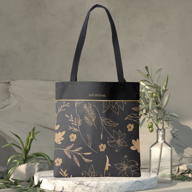 Black Gold Floral Elegant Trendy Stylish (Von Creator hochgeladen)