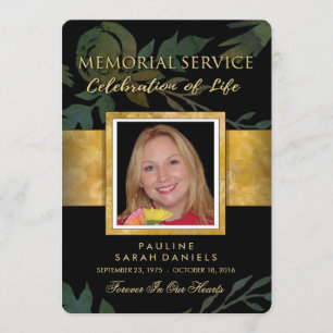 Black Gold Floral Elegantes Museum Einladung