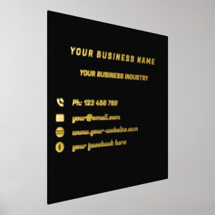 Black Gold Foil Prints von Custom Business Company Foliendrucke