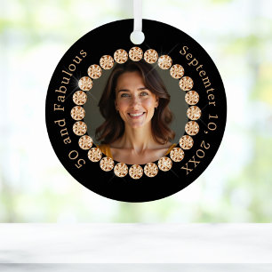 Black Gold Foto Diamanten fabelhaft Geburtstag Ornament Aus Metall