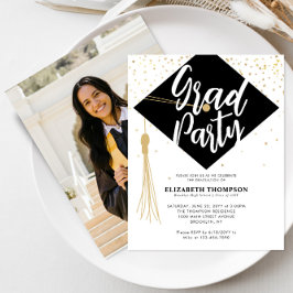 Black Gold Foto Graduierungsparty lädt ein