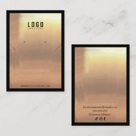 Black Gold Frame Moderne Halsketten Ohrringe Visitenkarte